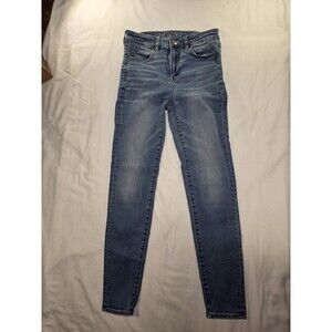 American Eagle Next Level Stretch Hi-Rise Jegging Blue Jeans Women's 8 Regular